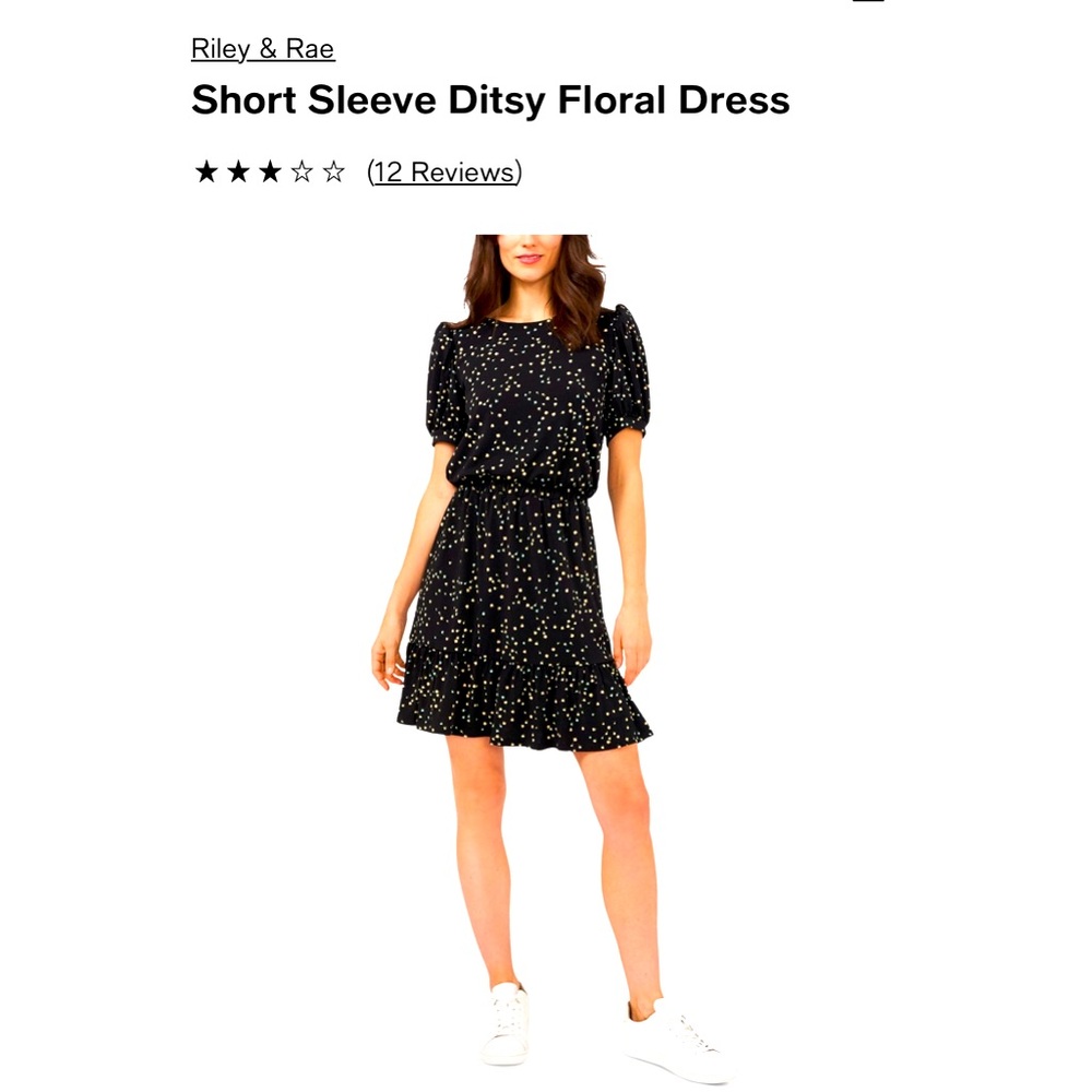 Riley and Rae floral short sleeve dress